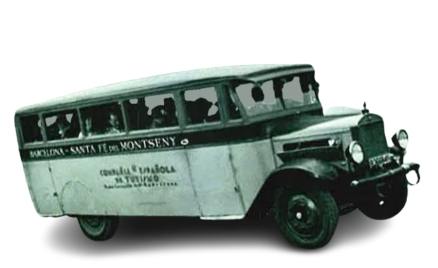 Autocar antic Barcelona Santa Fe